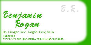 benjamin rogan business card